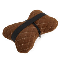 Alcantara fejtámla párna 27×16 cm barna